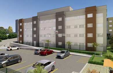 Imagem: O apartamento possui 2 Dormitórios, 1 Banheiro, 1 Vaga na garagem