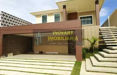 Imagem: A casa em condomínio possui 4 Dormitórios, 3 Banheiros, 4