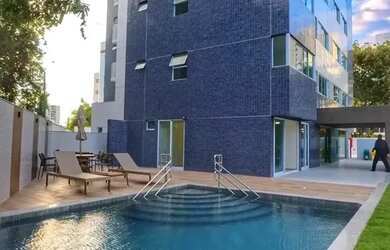 Imagem: O apartamento possui 1 Dormitório, 1 Banheiro, 1 Vaga na garagem