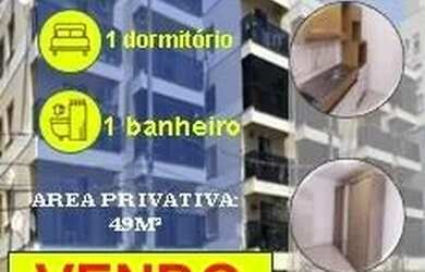 Imagem: O apartamento possui 1 Dormitório, 1 Banheiro, 50m² de Área