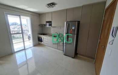 Imagem: O apartamento possui 1 Dormitório, 1 Banheiro, 1 Vaga na garagem