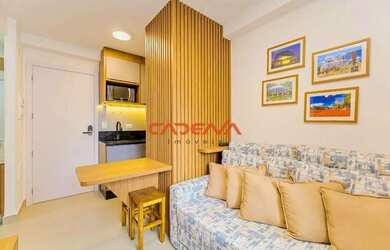 Imagem: O apartamento possui 1 Dormitório, 1 Banheiro, 25m² de Área