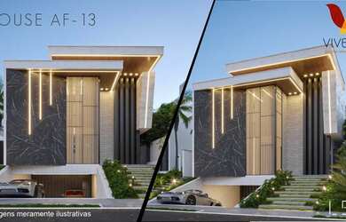 Imagem: A casa possui 4 Dormitórios, 2 Banheiros, 2 Vagas na garagem