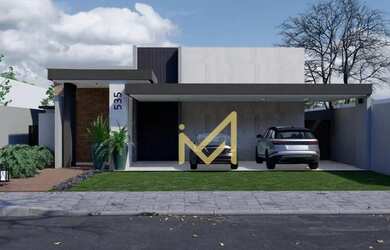 Imagem: A casa em condomínio possui 4 Dormitórios, 4 Banheiros, 3