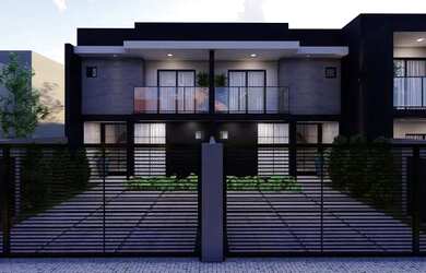 Imagem: A casa possui 3 Dormitórios, 2 Banheiros, 2 Vagas na garagem