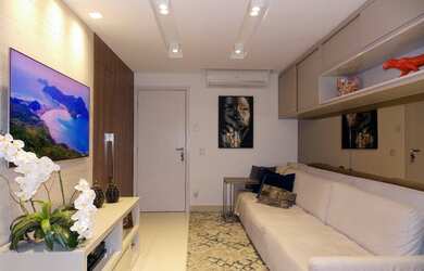 Imagem: O apartamento possui 1 Dormitório, 2 Banheiros, 1 Vaga na garagem