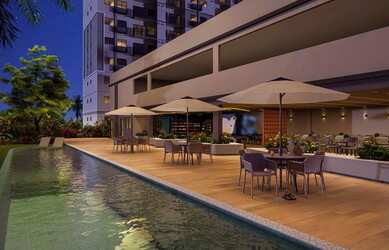 Imagem: O apartamento possui 2 Dormitórios, 1 Banheiro, 1 Vaga na garagem