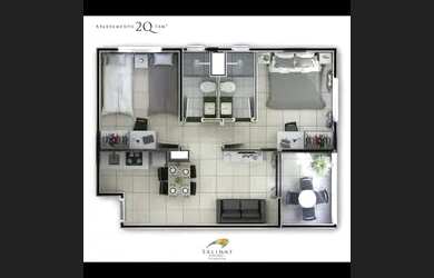 Imagem: O apartamento possui 2 Dormitórios, 1 Banheiro, Imóvel novo