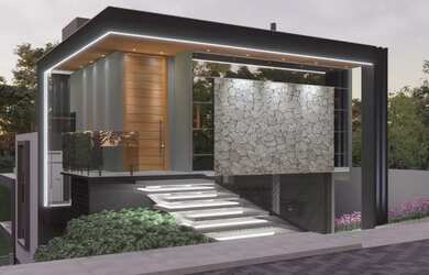 Imagem: A casa em condomínio possui 4 Dormitórios, 5 Banheiros, 3