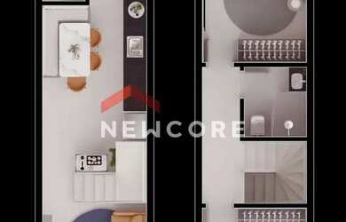 Imagem: A casa possui 2 Dormitórios, 2 Banheiros, 2 Vagas na garagem