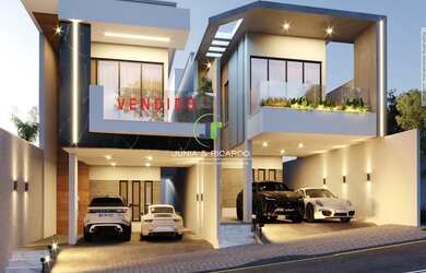 Imagem: A casa possui 3 Dormitórios, 3 Banheiros, 2 Vagas na garagem