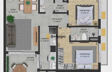 Imagem 4: Apartamento 2 dormitórios à venda Camobi Santa Maria/RS