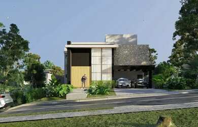 Imagem: A casa em condomínio possui 4 Dormitórios, 5 Banheiros, 2