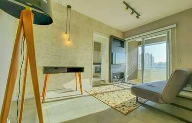 Imagem: O apartamento e possui 1 Dormitório, Suítes, 1 Banheiro