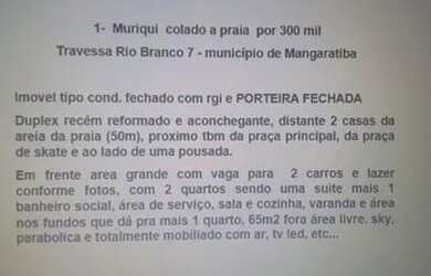 Imagem 13: Muriqui colado a praia - aceita financto - porteira fechada -