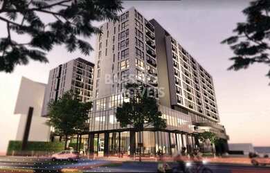 Imagem: O apartamento possui 1 Dormitório, 1 Banheiro, 1 Vaga na garagem