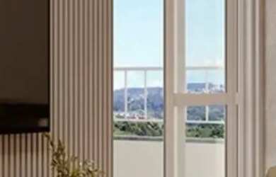 Imagem: O apartamento possui 2 Dormitórios, 1 Banheiro, 1 Vaga na garagem