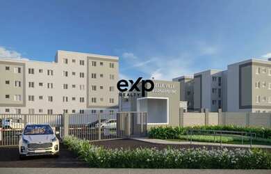 Imagem: O apartamento possui 2 Dormitórios, 1 Banheiro, 1 Vaga na garagem