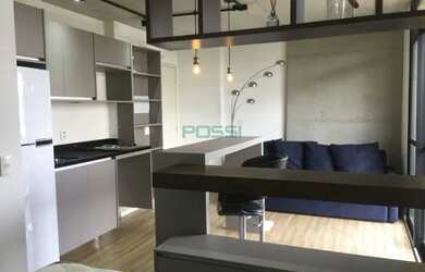 Imagem: O apartamento possui 1 Dormitório, 1 Banheiro, 1 Vaga na garagem