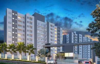 Imagem: O apartamento possui 2 Dormitórios, 1 Banheiro, 1 Vaga na garagem