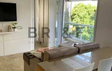 Imagem: O apartamento possui 1 Dormitório, 1 Banheiro, 1 Vaga na garagem