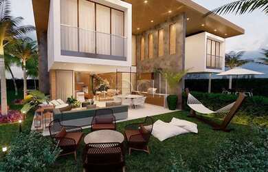 Imagem: A casa em condomínio possui 5 Dormitórios, 5 Banheiros, 4