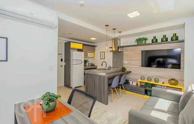 Imagem: O apartamento possui 1 Dormitório, 1 Banheiro, 34m² de Área