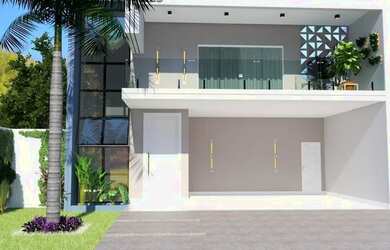 Imagem: A casa em condomínio possui 4 Dormitórios, 5 Banheiros, 2