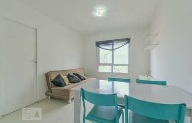 Imagem: O apartamento possui 1 Dormitório, 1 Banheiro, 1 Vaga na garagem