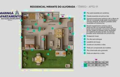 Imagem 9: Apartamento à venda em Maringá, Jardim Alvorada, com 2 quartos, com...