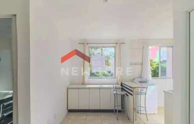 Imagem: O apartamento possui 1 Dormitório, 1 Banheiro, 1 Vaga na garagem