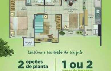 Imagem: O apartamento possui 2 Dormitórios, 2 Vagas na garagem, 54m²