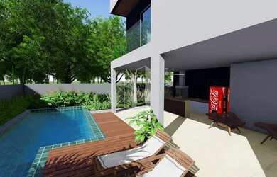 Imagem: A casa em condomínio possui 5 Dormitórios, 5 Banheiros, 4