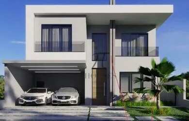 Imagem: A casa em condomínio possui 4 Dormitórios, 5 Banheiros, 4