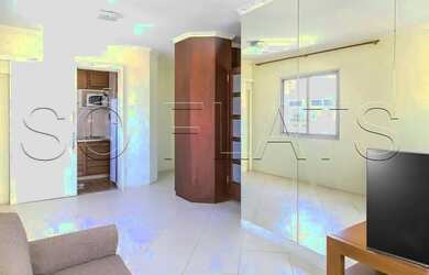 Imagem: O studio possui 1 Dormitório, 1 Banheiro, 1 Vaga na garagem