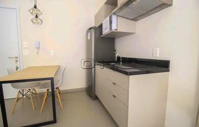 Imagem: O apartamento possui 1 Dormitório, 1 Banheiro, 1 Vaga na garagem