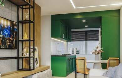 Imagem: O apartamento possui 2 Dormitórios, 1 Banheiro, 1 Vaga na garagem