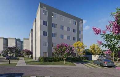 Imagem: O apartamento possui 2 Dormitórios, 1 Banheiro, 1 Vaga na garagem