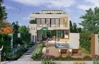 Imagem: A casa em condomínio possui 5 Dormitórios, 4 Banheiros, 2