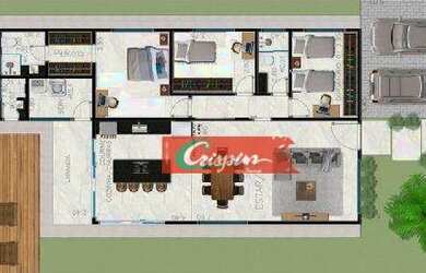 Imagem 2: Casa com 3 dormitórios à venda, 169 m² por R$ 1.200.000,00 - Condomínio...