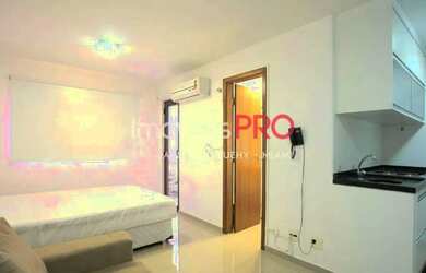 Imagem: O apartamento possui 1 Dormitório, 1 Banheiro, 1 Vaga na garagem