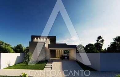 Imagem: A casa possui 3 Dormitórios, 1 Banheiro, 2 Vagas na garagem