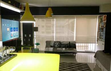 Imagem: O apartamento possui 1 Dormitório, 1 Banheiro, 1 Vaga na garagem