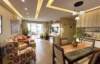 Imagem: O apartamento na cobertura possui 3 Dormitórios, 5 Banheiros