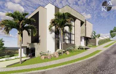 Imagem: A casa em condomínio possui 4 Dormitórios, 5 Banheiros, 4