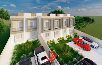 Imagem: A casa possui 2 Dormitórios, 1 Banheiro, 2 Vagas na garagem