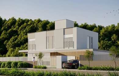 Imagem: A casa possui 4 Dormitórios, 5 Banheiros, 2 Vagas na garagem