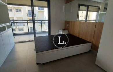 Imagem: O studio possui 1 Dormitório, 1 Banheiro, 1 Vaga na garagem