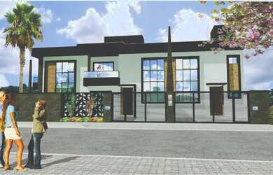 Imagem: A casa possui 3 Dormitórios, 1 Banheiro, 2 Vagas na garagem