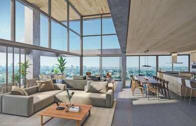 Imagem: O apartamento na cobertura possui 3 Dormitórios, 5 Banheiros